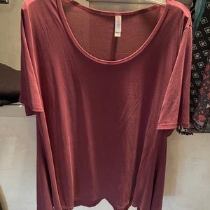 NWOT Lularoe Solid Maroon Perfect T Size 2X
